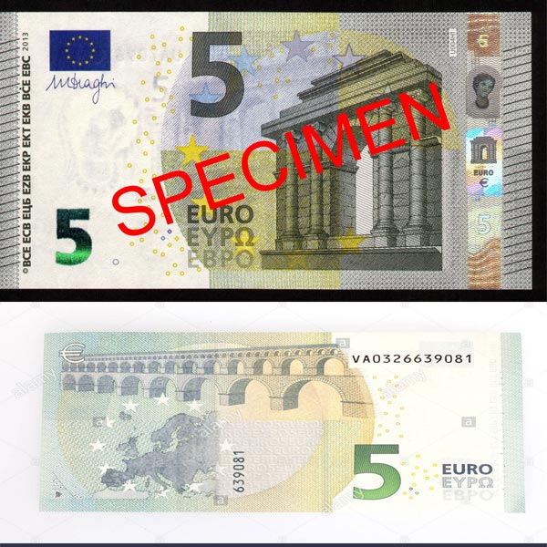 Hình ảnh tiền euro 5 