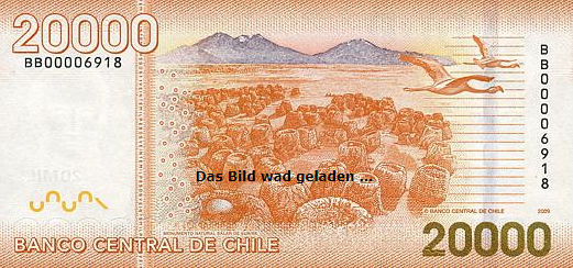 Hình ảnh tiền Chile 20000P