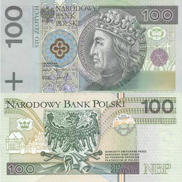 hình ảnh tiền Ba Lan 100 zl