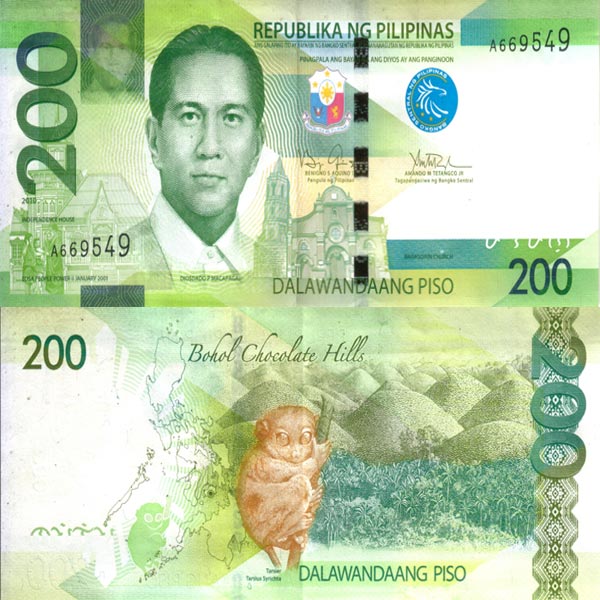 Hình ảnh tiền Philippines 200p