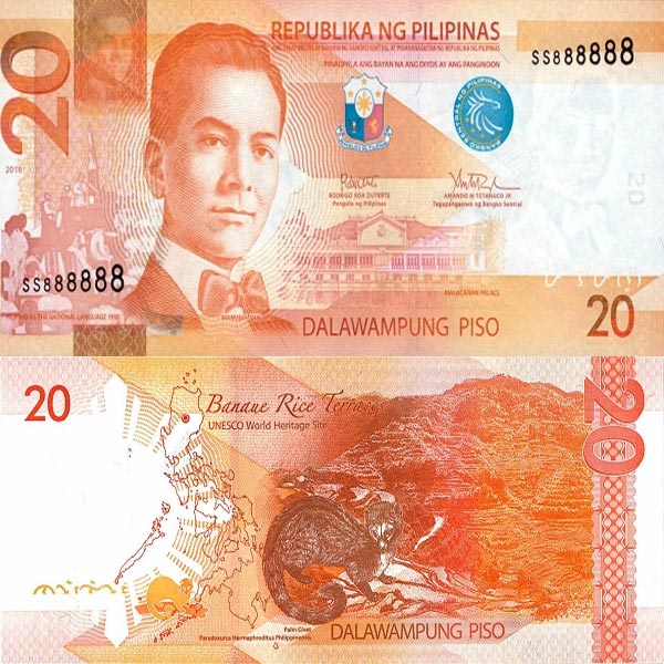 Hình ảnh tiền Philippines 20p