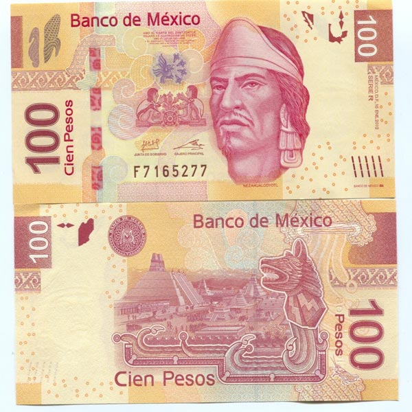 Hình ảnh tiền Mexico 100