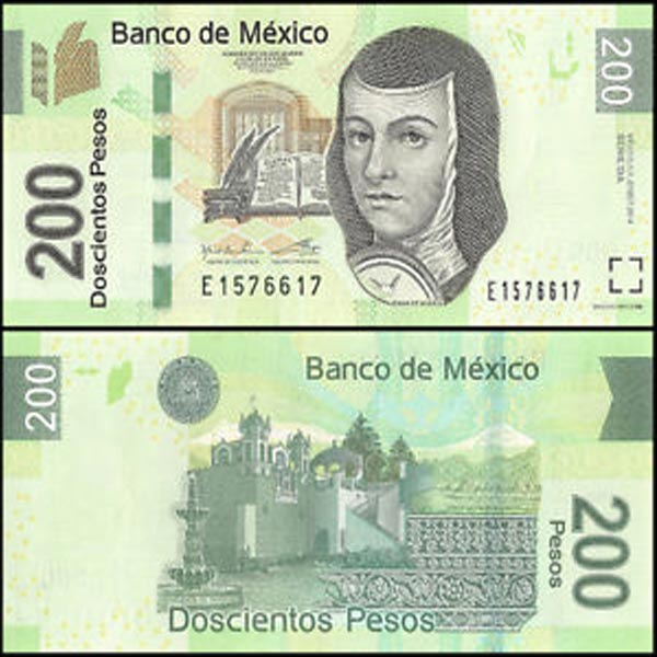 Hình ảnh tiền Mexico 200