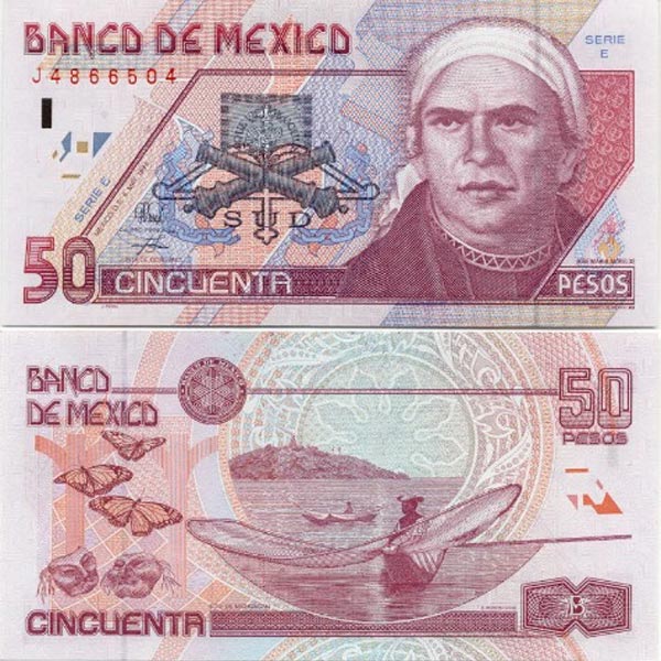 Hình ảnh tiền Mexico 50