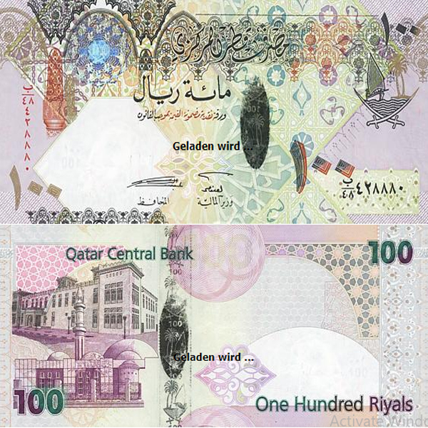 Hình ảnh tiền qatar 100 rian